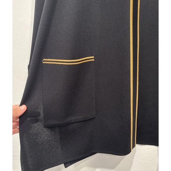 Exclusively Misook Open Front Black Brown Cardigan Women's Plus Size 2X Classic - Picture 4 of 8